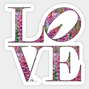 LOVE Letters July Birth Month Flower Delphinium Sticker